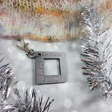 2025 Holiday Collection - Silver Glitter 1" Gauge Swatch Ruler Bag Charm