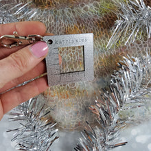 2025 Holiday Collection - Silver Glitter 1" Gauge Swatch Ruler Bag Charm