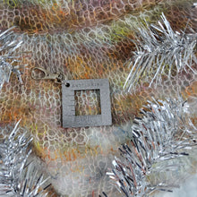 2025 Holiday Collection - Silver Glitter 1" Gauge Swatch Ruler Bag Charm