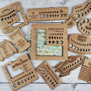 Needle Gauge or Wraps Per Inch Tool - Custom - Wood