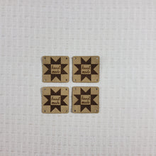 Hand Made Quilt Tags - Card of 4 - Faux Suede