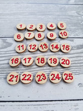 Advent Calendar Number Button Set