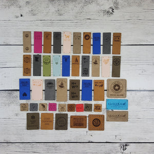 Logo Tags - Custom - Faux Suede