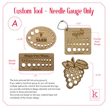 Needle Gauge or Wraps Per Inch Tool - Custom - Wood