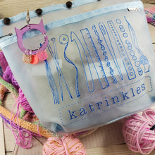 Cat Stitch Marker Holder Bag Charm - Lavender Mirror Acrylic