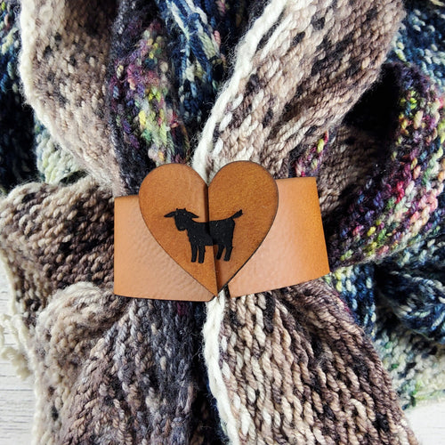 Custom Shawl Cuff in Vegan Leather