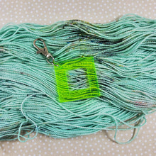 1" Acrylic Green Fluorescent Gauge Swatch Ruler Bag Charm