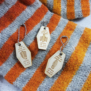 Halloween Collection 2025 - "Deep Sleep in Progress" Vampire Bat Project Bag Tags