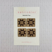 Hand Made Quilt Tags - Card of 4 - Faux Suede