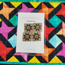 Hand Made Quilt Tags - Card of 4 - Faux Suede