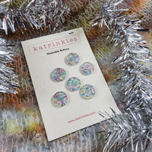 2025 Holiday Collection - Snowflake Whimsy 3/4" Acrylic Buttons - Card of 6