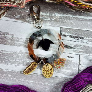 Acrylic Sheep Stitch Marker Holder Bag Charm