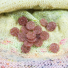 Rose Gold Glitter Acrylic Buttons - Card of 6