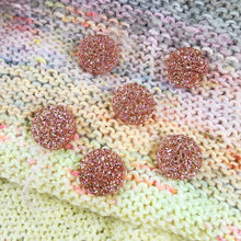 Rose Gold Glitter Acrylic Buttons - Card of 6