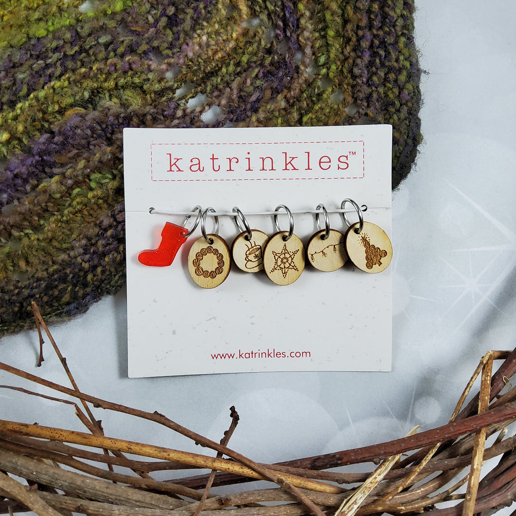 Festive Stitch Marker Set