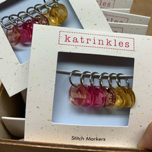 Stitch Markers - Custom - Acrylic - Card of 6 - Ring or Pin