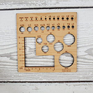 2" and 4" Universal Knitting Needle & Crochet Hook Gauge