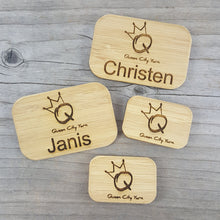 Shop Logo Name Tag - Wood