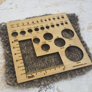 2" and 4" Universal Knitting Needle & Crochet Hook Gauge