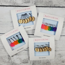 Cast On Counting Numbers Stitch Marker Set - Rainbow Acrylic or Wood