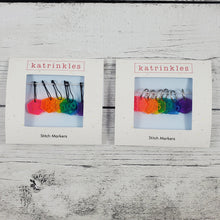 Cast On Counting Numbers Stitch Marker Set - Rainbow Acrylic or Wood