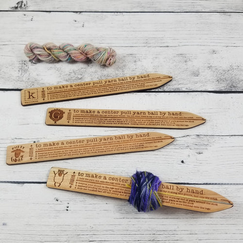 Center Pull Yarn Ball Winding Tool - Wood
