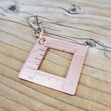 1" Gauge Swatch Ruler Fob Clip - Branded - Acrylic