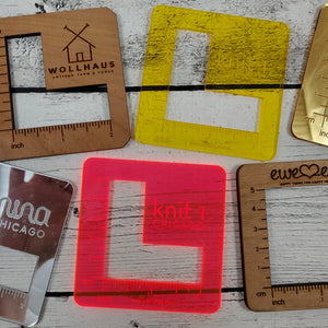 Gauge Swatch Ruler - Branded - Acrylic