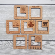 Gauge Swatch Ruler - Branded - Wood