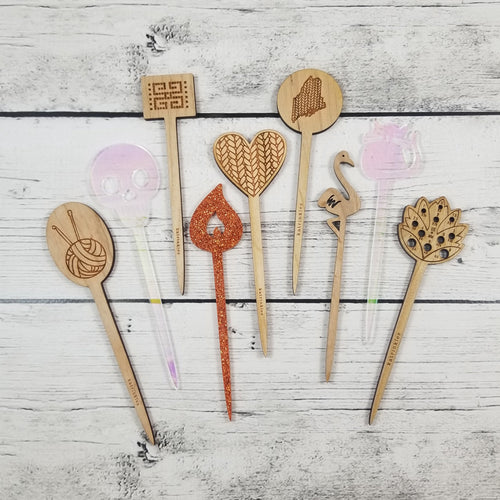 Shawl Sticks - Custom - Acrylic & Wood