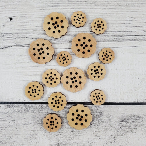 Flower Stitchable Buttons