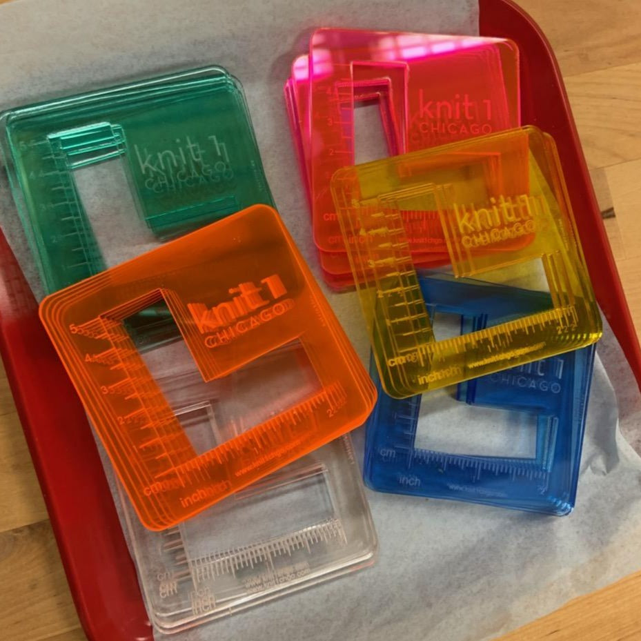 Gauge Swatch Ruler - Branded - Acrylic