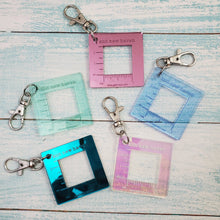 1" Gauge Swatch Ruler Fob Clip - Branded - Acrylic