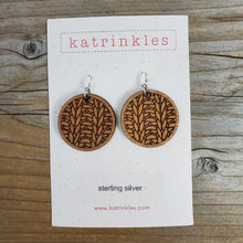 Knit Earrings - Wood