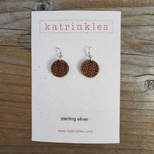 Knit Earrings - Wood