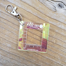 1" Gauge Swatch Ruler Fob Clip - Branded - Acrylic