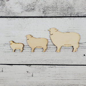 Sheep Bobbins - Wood