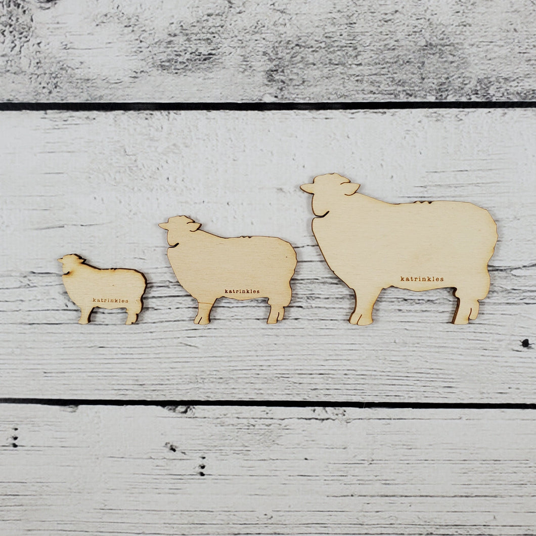 Sheep Bobbins - Wood