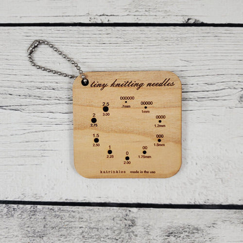 Tiny Knitting Needles Needle Gauge Mini Tool