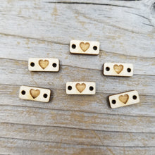 Tiny Heart Tags - Wood