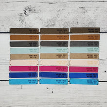 Foldover Wash Tags - Faux Suede