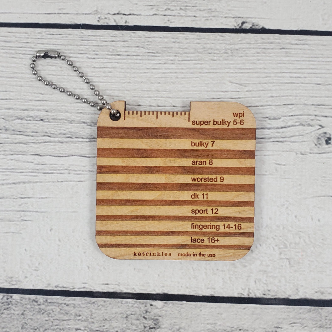 WPI Yarn Gauge with Lines Mini Tool
