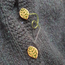 Leaf Stitchable Buttons